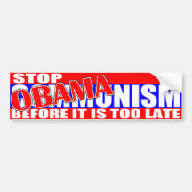 Stoppen Sie Obamanism Autoaufkleber