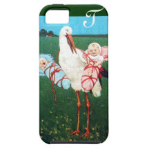 Storch mit Zwillingen iPhone 5 Schutzhüllen