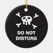 Stören Sie nicht Scull und Knochentürverzierung Weihnachtsbaum Ornament