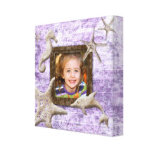 Strand-KinderLeinwand-Druck-Foto-Schablone lila Leinwand Druck