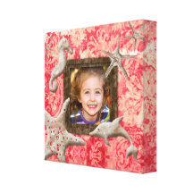 Strand-KinderLeinwand-Druck-Foto-Schablonen-Korall Leinwand Druck