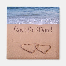 Strandthema Save the Date! Kühlschrankmagnet