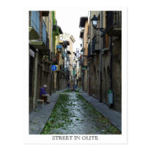Straße in Olite Postkarten