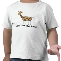 Strichmännchen-Giraffen-kundengerechtes T-Shirt