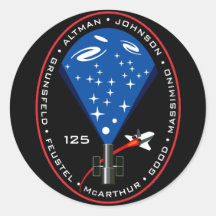 STS-125 RUNDE AUFKLEBER