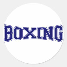 Style d'université de boxe autocollants ronds
