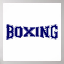 Style d'université de boxe affiches