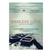 Style SANS FIN de film d'affiche d'AMOUR Invitations Personnalisées
