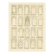 Styles des voûtes carte postale