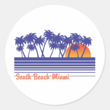 Südstrand Miami Aufkleber