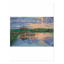 Sumpf-Ansicht in Pawleys Insel Postkarte