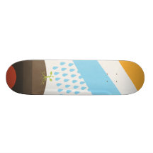 Sun à la planche à roulettes de noyau
