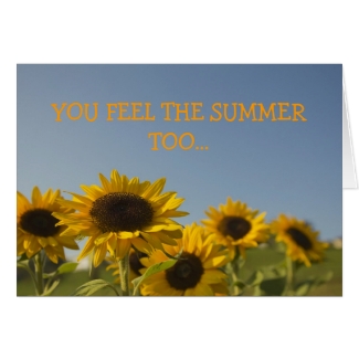 Sun flowers greeting card