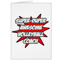 SuperDuper fantastischer Volleyball-Trainer Grußkarte