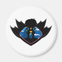 Superheld-Junge in Winged Schild Magnets