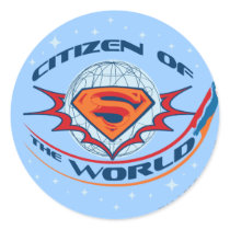 Supermann-Bürger der Welt Runder Sticker