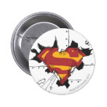 Supermann gebrochenes Metall buttons