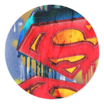 Supermann städtisches Spraypaint Stickers