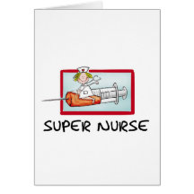 supernurse - infirmière humoristique de bande dess carte