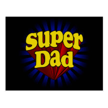 Supervati, Superheld rot/Gelb/Blau Postkarte