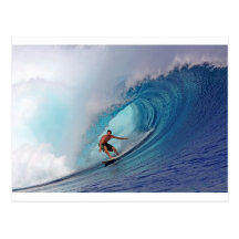 Surfende große blaue Welle Mentawai Inseln Postkarten