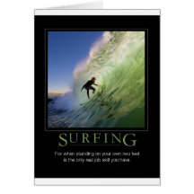 Surfing_Demotivational Plakat Grußkarte