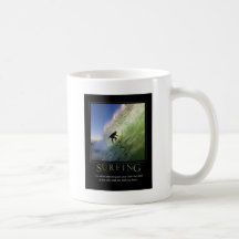 Surfing_Demotivational Plakat Kaffee Tasse