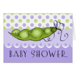 Süße Baby-Erbsen-Babyparty Karten