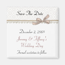 Süßer beige Bogen-Save the Date Magnet Magnete