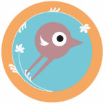 SÜSSER VOGEL-BLAUE ORANGE PHOTOSKULPTUREN