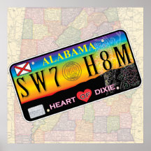 Süßes Zuhause-Alabama-Plakat (Karten-Reihen)