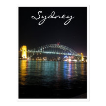 Sydney-Nachtreflexionen Postkarte