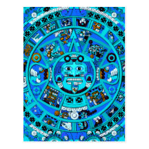 Symbole maya antique de calendrier carte postale