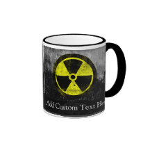Symbole radioactif grunge tasses à café