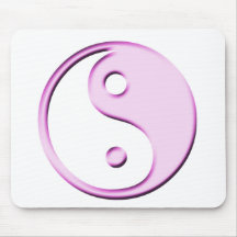 Symbole rose de Ying Yang Tapis De Souris