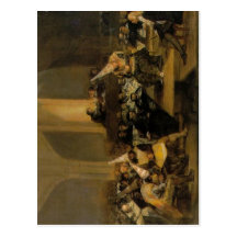 Szene von einer Inquisition, durch Francisco de Go Postkarten