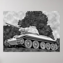 T-34 réservoir russe, mémorial soviétique, Berlin  Affiche