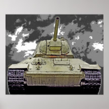 T-34 réservoir russe, mémorial soviétique, Berlin  Posters