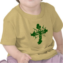 T-shirt infantile croisé vert