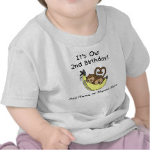 T-shirt jumeau customisé de garçons de singes