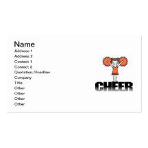 T-shirts et cadeaux Cheerleading oranges Cartes De Visite Personnelles