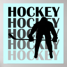 T-shirts et cadeaux de silhouette d'hockey posters