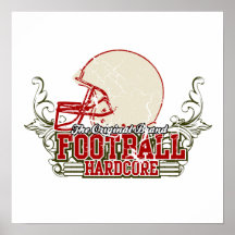T-shirts inconditionnel et cadeaux du football rou poster