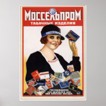 Tabac soviétique de l'URSS annonçant 1927 Posters