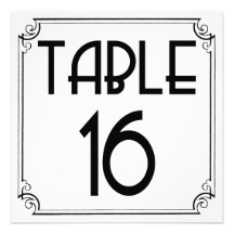 Tableau numéro 16 d'art déco invitations
