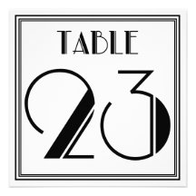 Tableau numéro 23 d'art déco invitations personnalisées