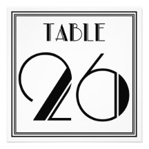 Tableau numéro 26 d'art déco invitations personnalisées