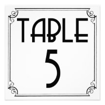 Tableau numéro 5 d'art déco bristols personnalisés