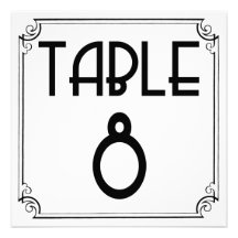 Tableau numéro 8 d'art déco faire-part