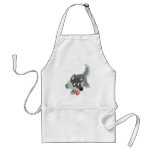 Tablier curieux mignon de loup de bande dessinée tabliers